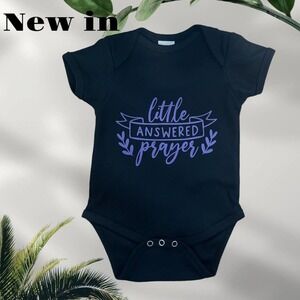 Little Answered Prayer Infant Cute Creeper|Bodysuit Religious|Baby Shower‎ Gift